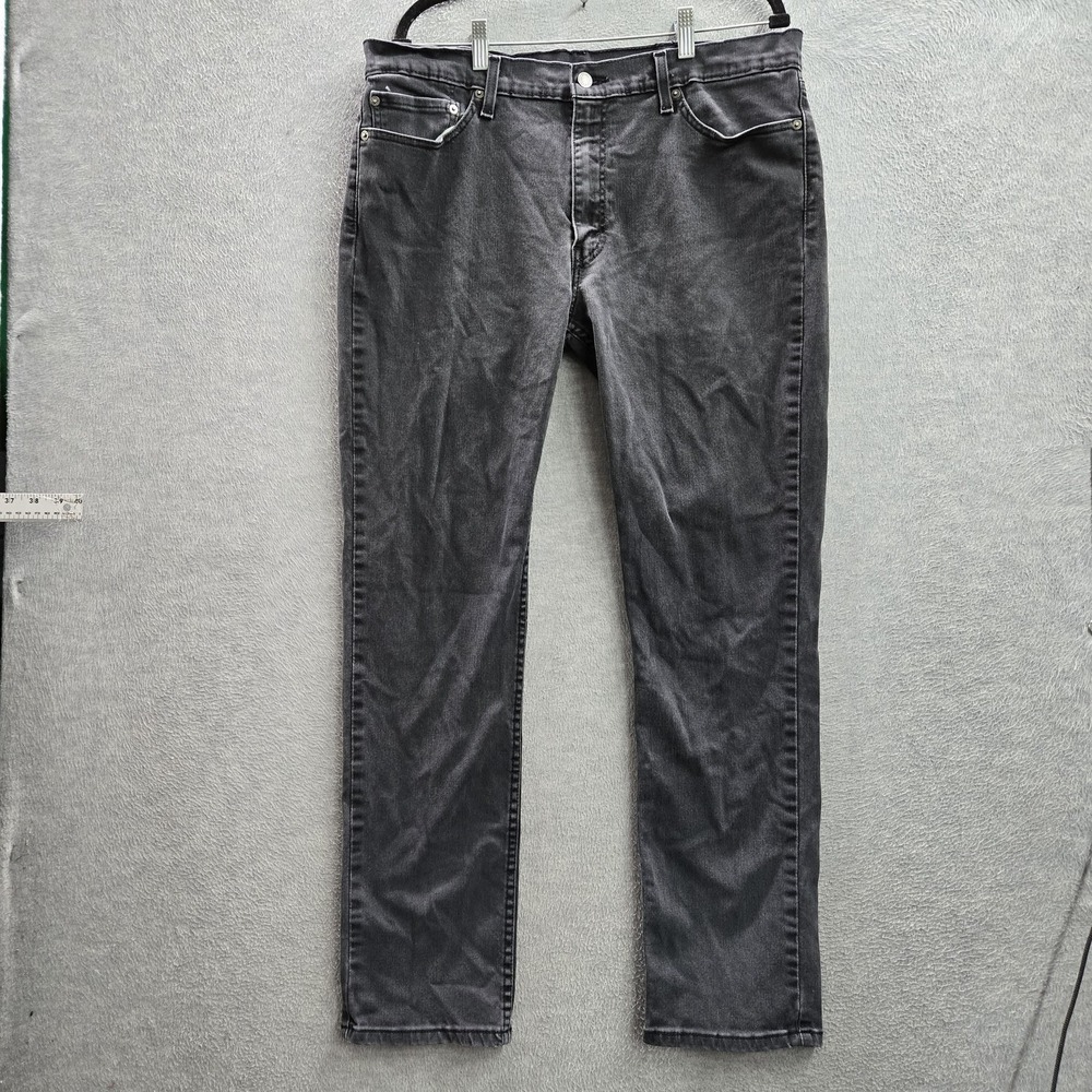 Levi's 511 Men Jeans 38X32 Gray Denim Button 30" Inseam Logo